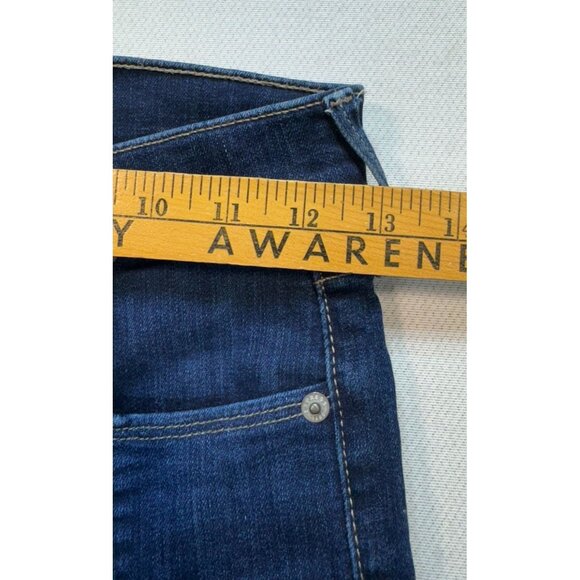Express Denim Perfect Mid Rise Ankle Legging Stretch Jeans Size 0R Blue - Picture 6 of 13